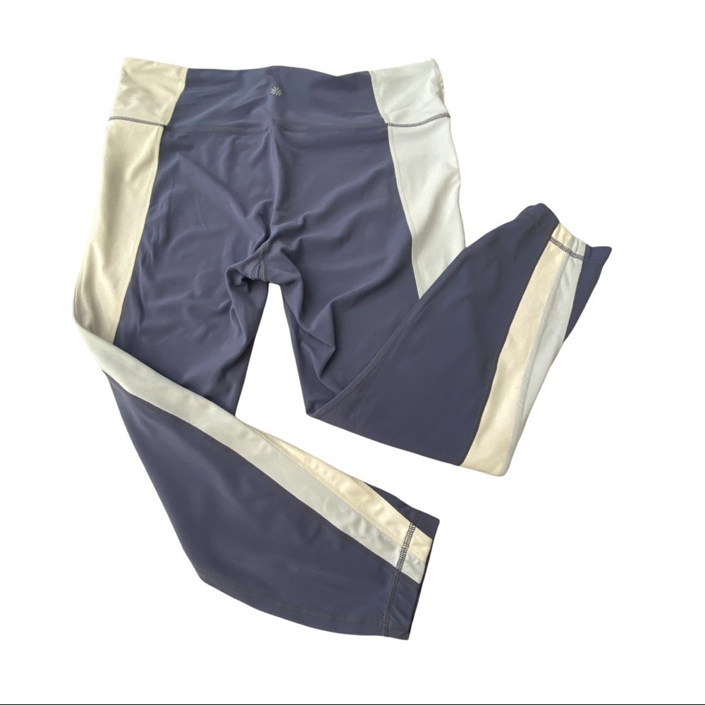 Athleta Womens Leggings Salutation Colorblock Asymmetrical Gray Ivory Size XL - Picture 13 of 14